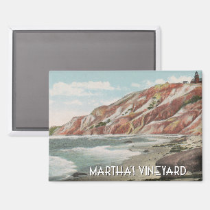 Martha's Vineyard Vintage Scene with Beach Magnet