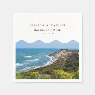 Martha's Vineyard Wedding Custom Cocktail Napkins