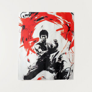 Martial Art Kung Fu Wild Free Spirit Painting Tapestry
