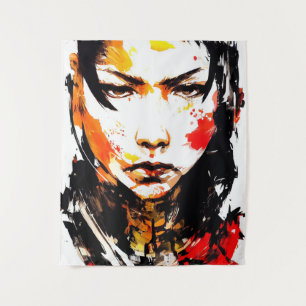 Martial Art Kung Fu Wild Free Spirit Painting Tapestry