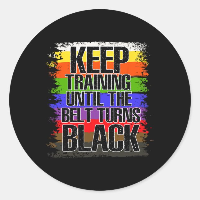 Martial Artist Black Belt - Tae Kwon Do - Karate  Classic Round Sticker (Front)