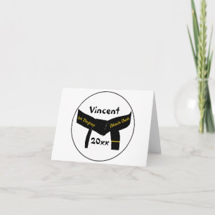 Martial Arts 1st Degree Black Belt Card