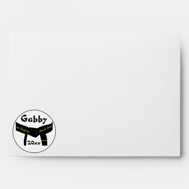 Martial Arts 1st Degree Black Belt Envelopes (Front)