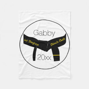 Martial Arts 1st Degree Black Belt Fleece Blanket