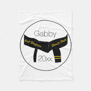 Martial Arts 2nd Degree Black Belt Fleece Blanket