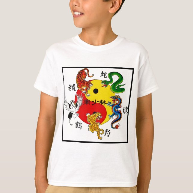 MARTIAL ARTS 5 ANIMALS T-Shirt (Front)