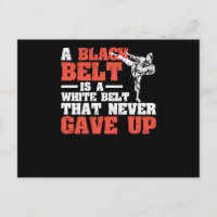 Martial Arts A black belt is a white