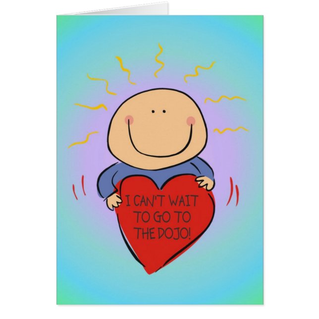 Martial Arts Baby Dojo Card for Sensei Mum Dad (Front)