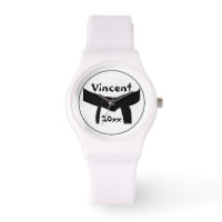 Martial Arts Basic Black Belt Wrist Watch