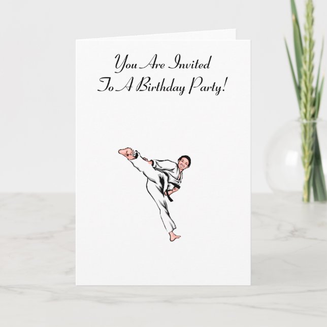 Martial Arts Birthday Card (Front)