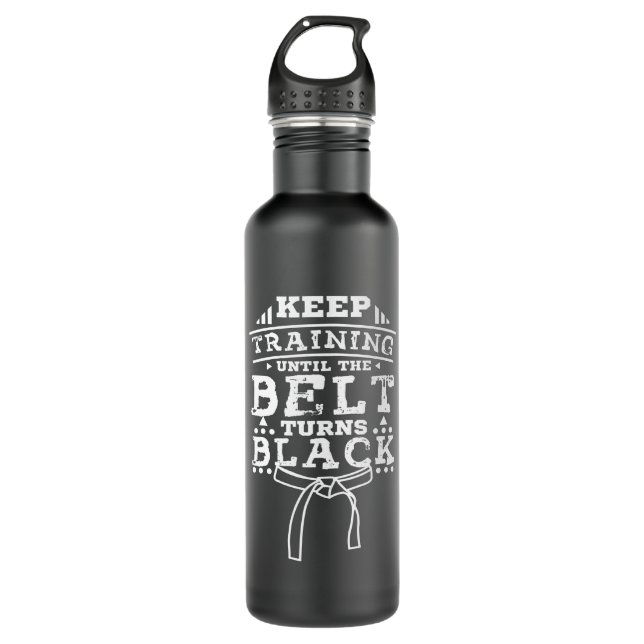 Martial Arts Black Belt 710 Ml Water Bottle (Front)