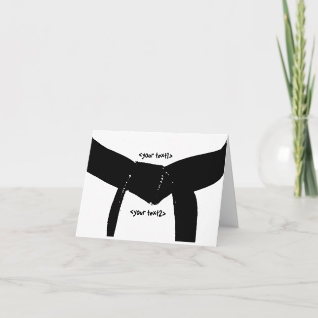 Martial Arts Black Belt Card (Front)