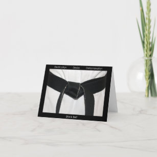 Martial Arts Black Belt Congratulations Card