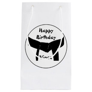 Martial Arts Black Belt Happy Birthday Small Gift Bag