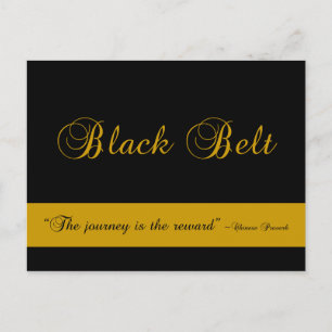 Martial Arts Black Belt Journey Congratulations Postcard