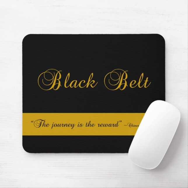Martial Arts Black Belt Journey Mouse Pad (With Mouse)