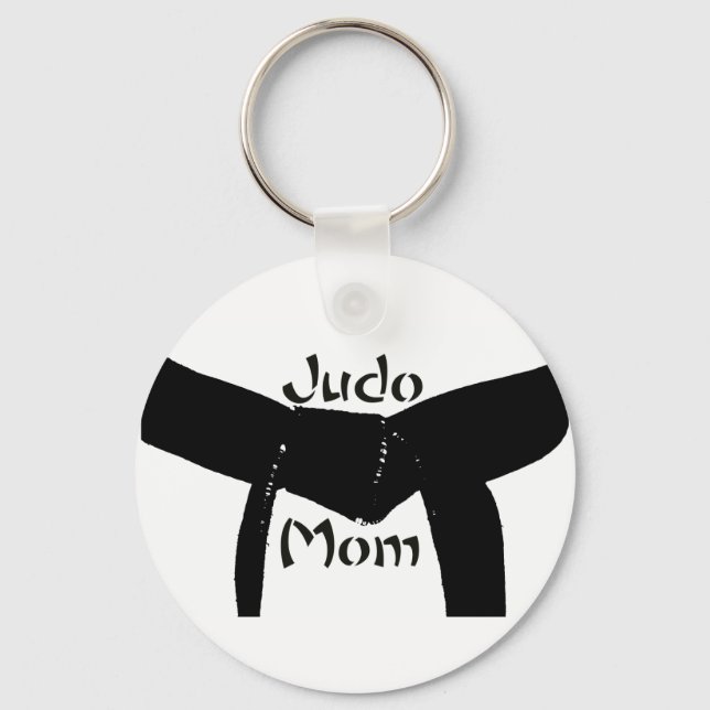 Martial Arts Black Belt Judo Mum Keychain (Front)
