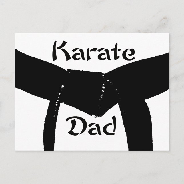 Martial Arts Black Belt Karate Dad Postcard (Front)