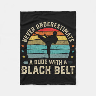Martial Arts Black Belt Karate Jiu Jitsu Taekwondo Fleece Blanket