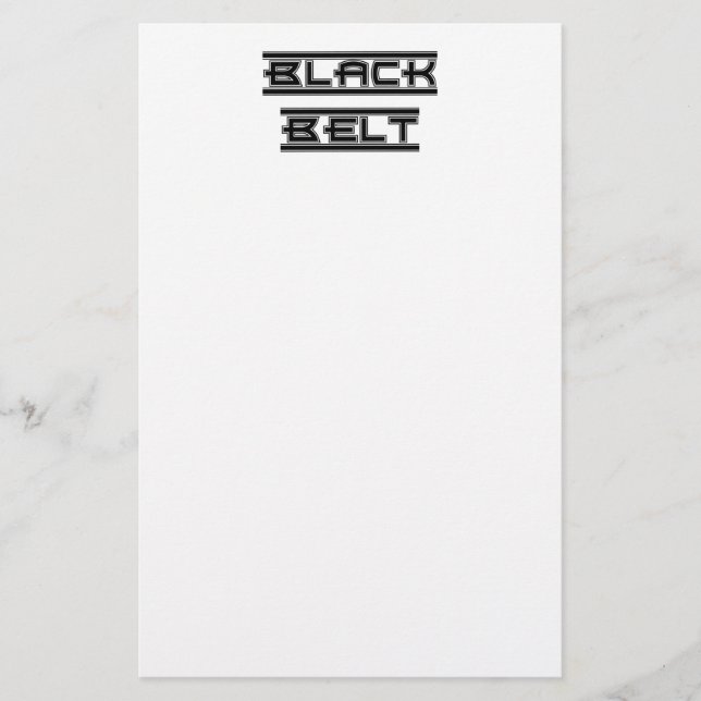 Martial Arts Black Belt Stationery (Front)
