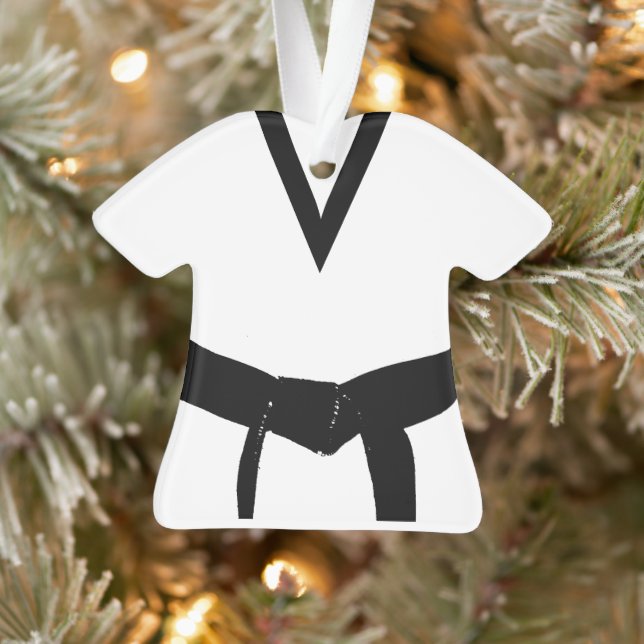 Martial Arts Black Belt Uniform Ornament (Tree)
