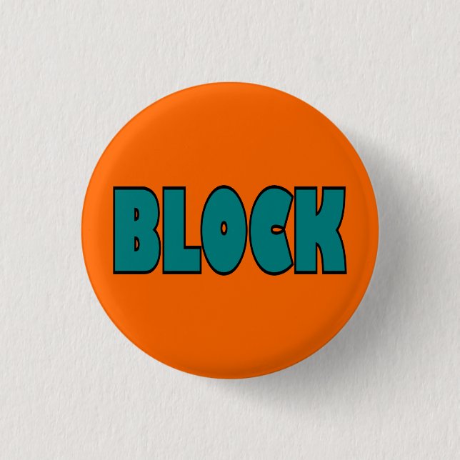 Martial Arts Block Button (Front)