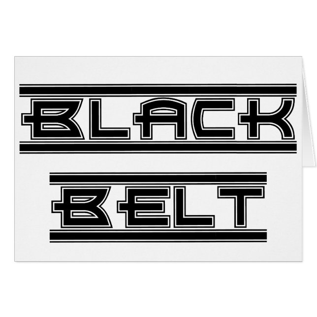 Martial Arts Bold Black Belt (Front Horizontal)