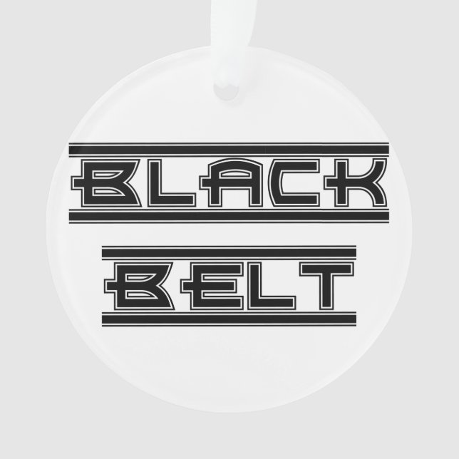 Martial Arts Bold Black Belt Ornament (Front)