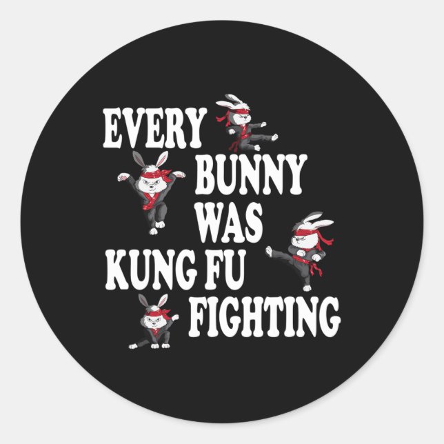 Martial Arts Boxing Fight Training Practice Fights Classic Round Sticker (Front)