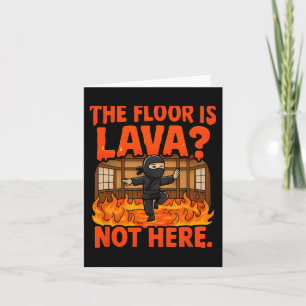 Martial Arts Boxing Ninja Lava Floor Dojo Humour Card