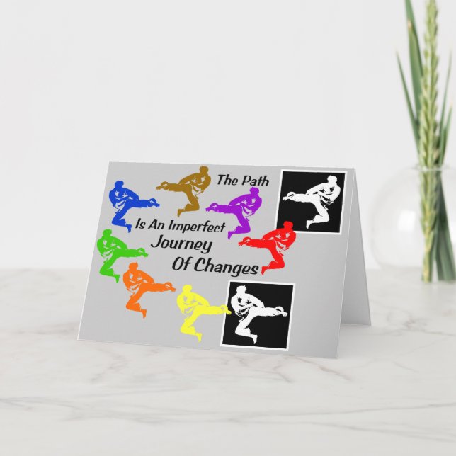 Martial Arts Boys Birthday Party Card (Front)