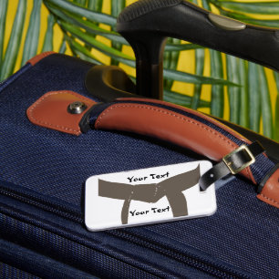 Martial Arts Brown Belt Gear Bag Tag