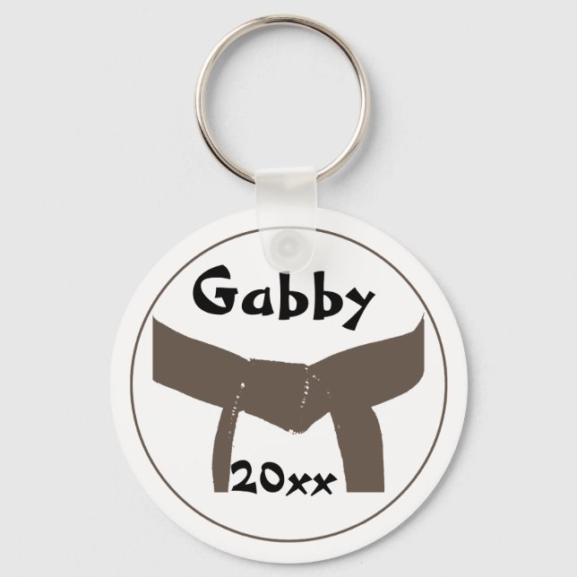 Martial Arts Brown Belt Key Ring (Front)