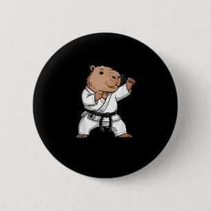 Martial Arts Capybara Funny Karate Taekwondo Jiu J 6 Cm Round Badge