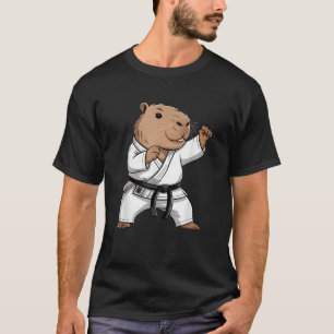 Martial Arts Capybara Funny Karate Taekwondo Jiu J T-Shirt
