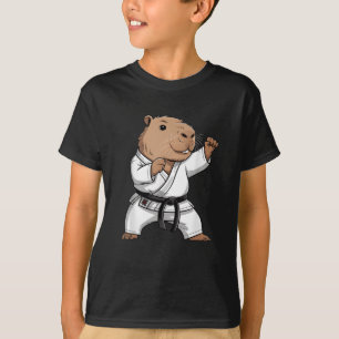 Martial Arts Capybara Funny Karate Taekwondo Jiu J T-Shirt