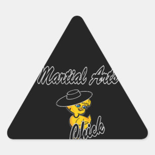 Martial Arts Chick #4 Triangle Sticker