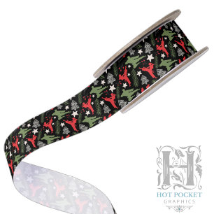 Martial Arts Christmas Satin Ribbon
