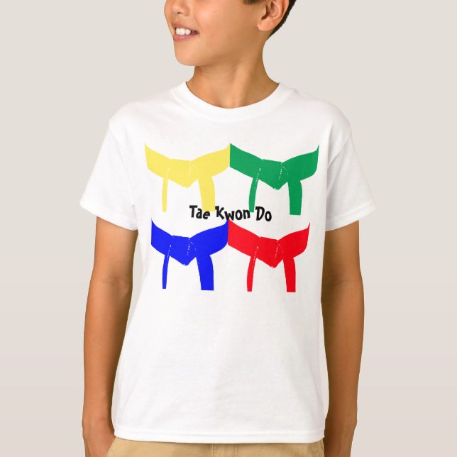 Martial Arts Coloured Belts T-Shirt-Kids T-Shirt (Front)