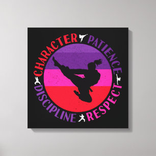Martial Arts Core Values - Karate Canvas Print