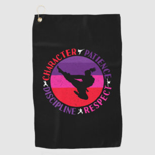 Martial Arts Core Values - Karate Golf Towel