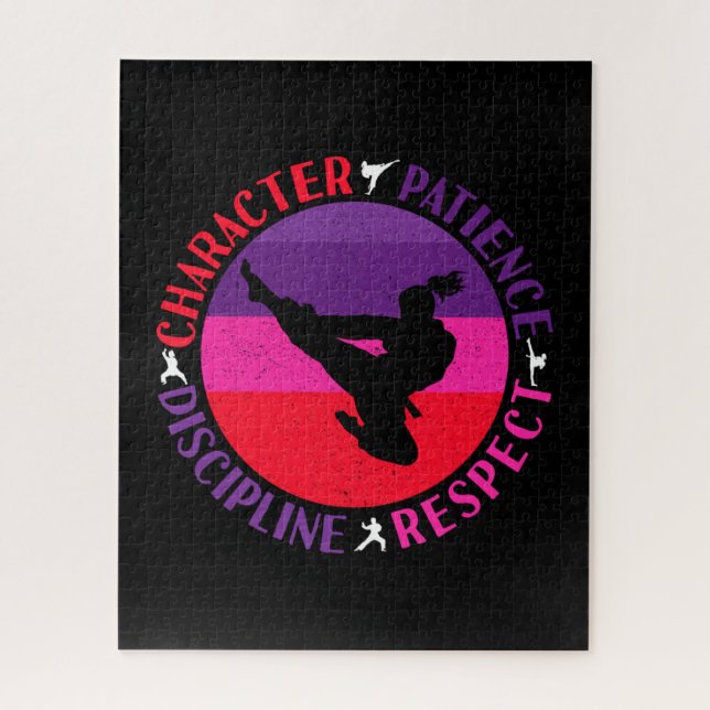 Martial Arts Core Values - Karate Jigsaw Puzzle (Vertical)