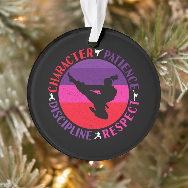 Martial Arts Core Values - Karate Ornament (Tree)