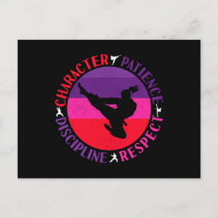 Martial Arts Core Values - Karate Postcard
