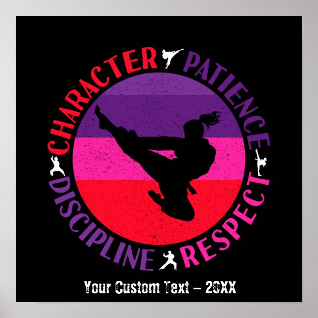 Martial Arts Core Values - Karate Poster (Front)