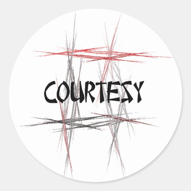 Martial Arts Courtesy Classic Round Sticker (Front)