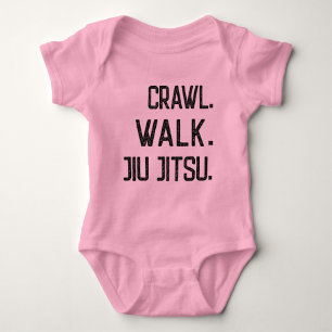 Martial Arts - Crawl Walk Jiu jitsu - karate baby Baby Bodysuit