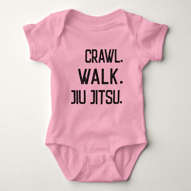 Martial Arts - Crawl Walk Jiu jitsu - karate baby Baby Bodysuit (Front)