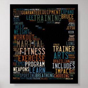 Martial Arts Creative Word Cloud Print