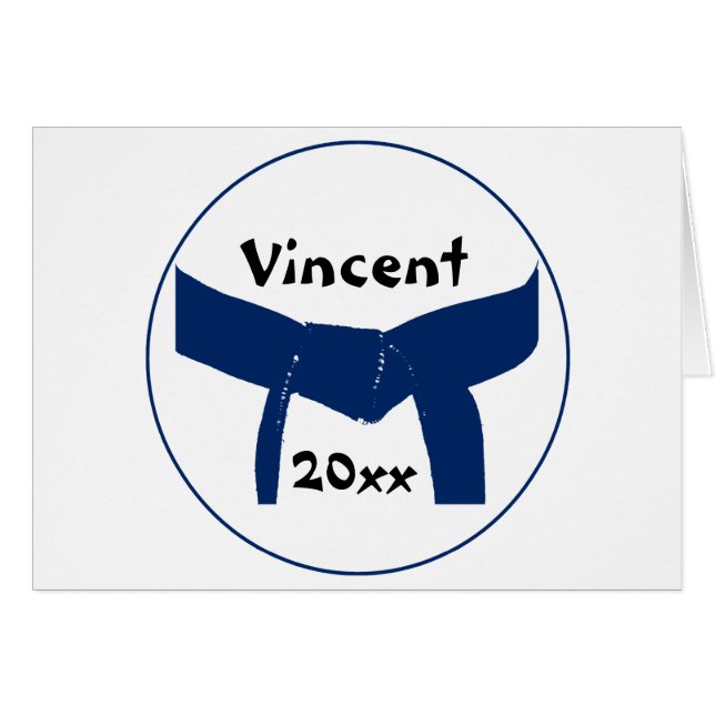 Martial Arts Dark Blue Belt (Front Horizontal)